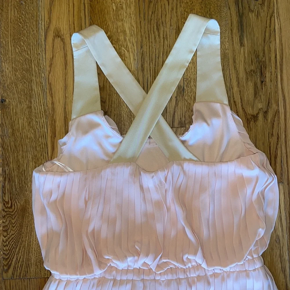 Jessica Simpson pleated chiffon dress 4 - Picture 5 of 7